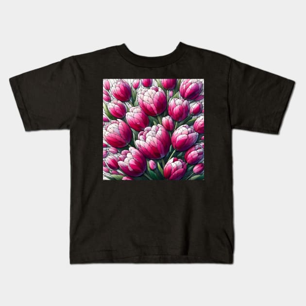 Tulip Flower Kids T-Shirt by Jenni Arts